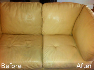 Before and After Leather Cleaning